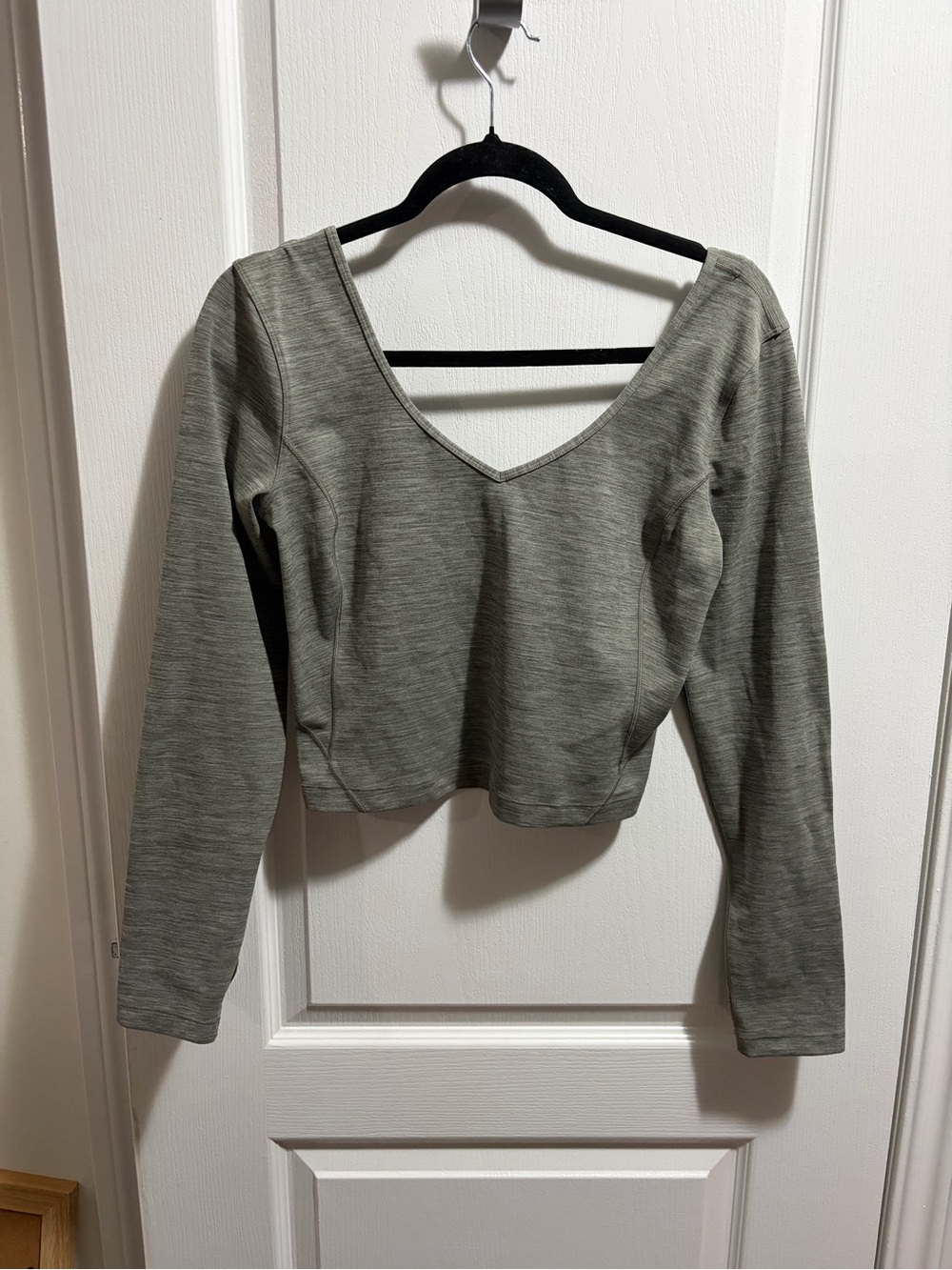 lululemon athletica Olive Green V-Neck Long Sleeve Top workout align